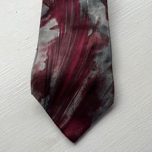 Mens vintage silk abstract tie